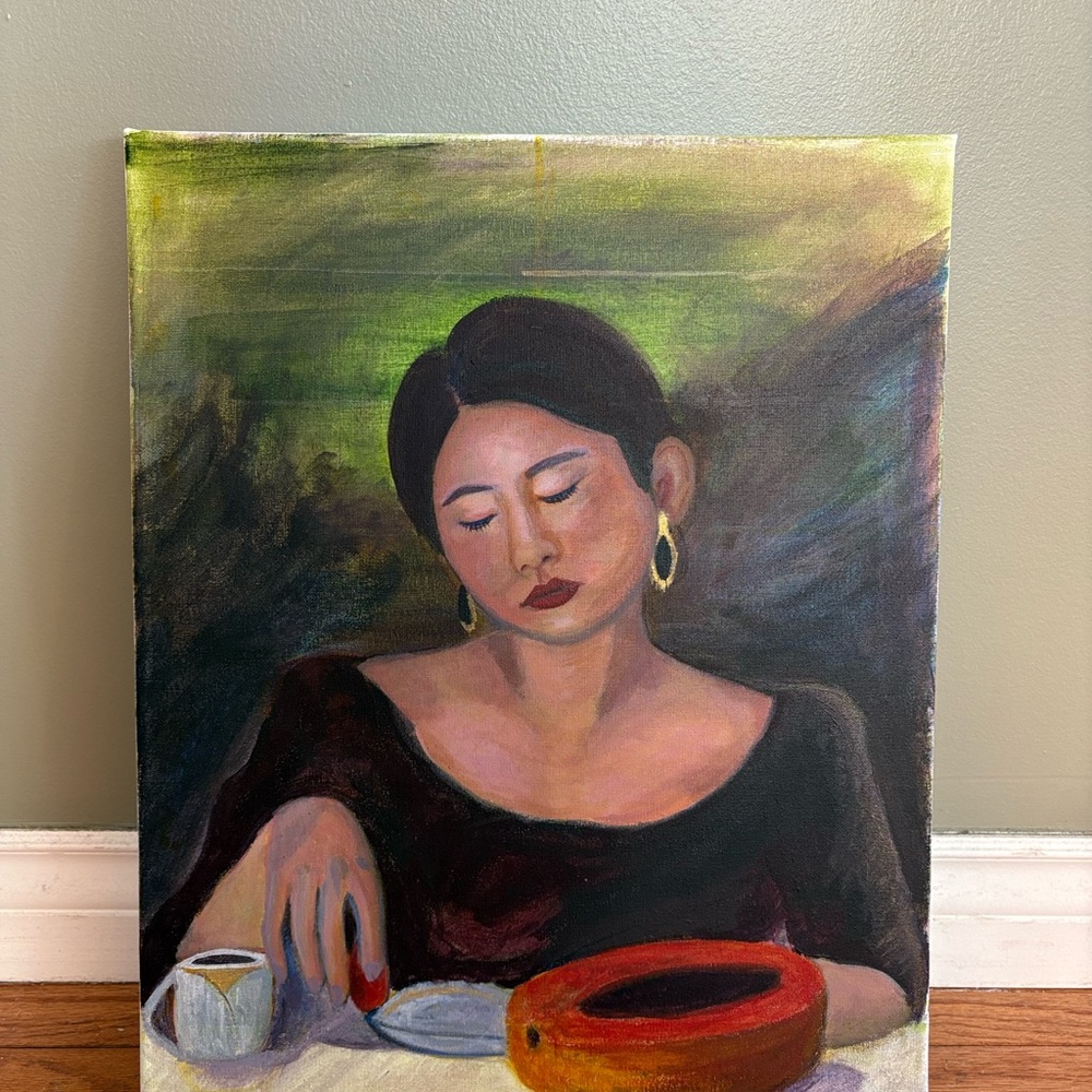 Original Acrylic Painting - Elegant Portrait - Picture 2 of 2